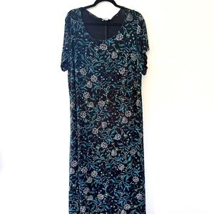 Coldwater Creek Mesh Lined Floral Boho Casual Easy Weekend Plus Size Dress 2X